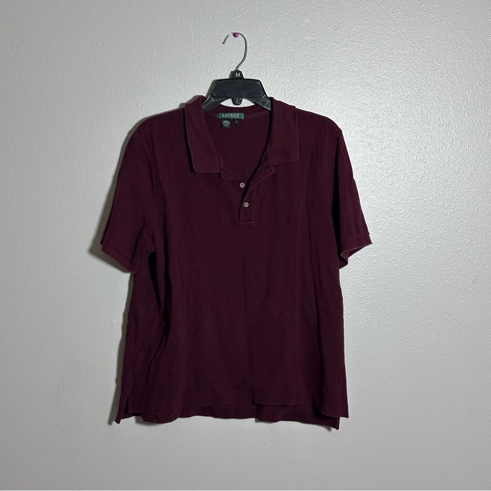 Lauren Ralph Lauren Men Preppy Burgundy Polo Shirt size XL